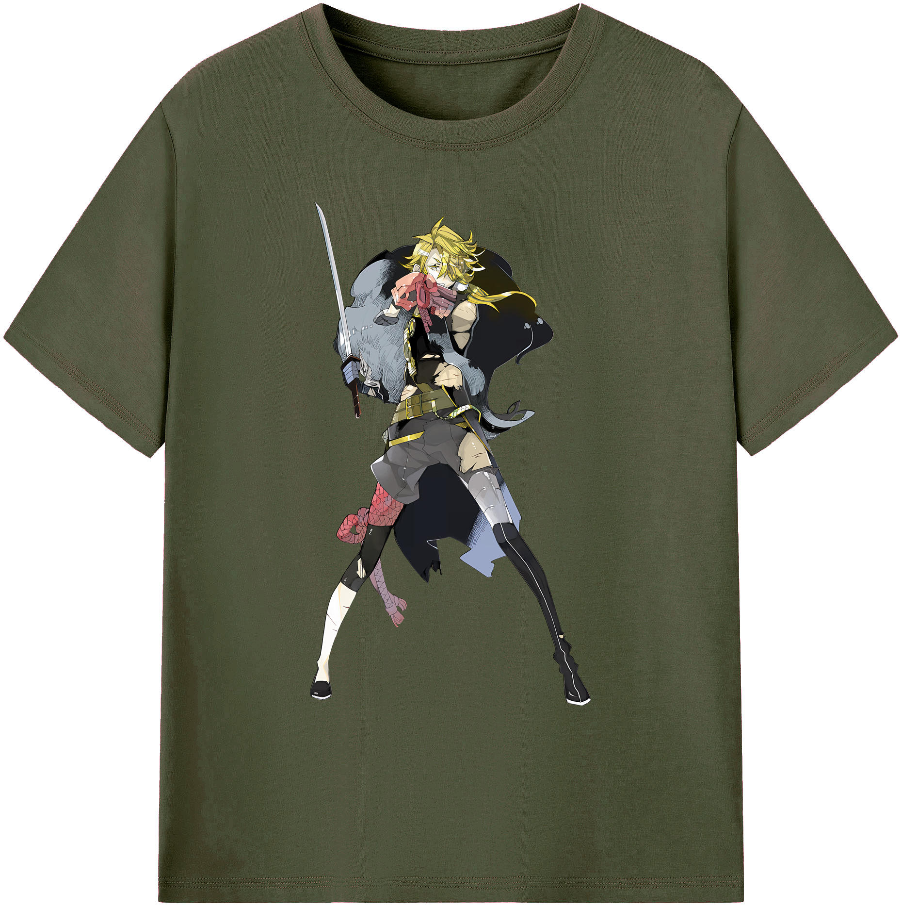 （画像用） 刀剣乱舞 Touken Ranbu 綿100％ メンズ半袖Tシャツ｜肌触りやわらか＆通気性